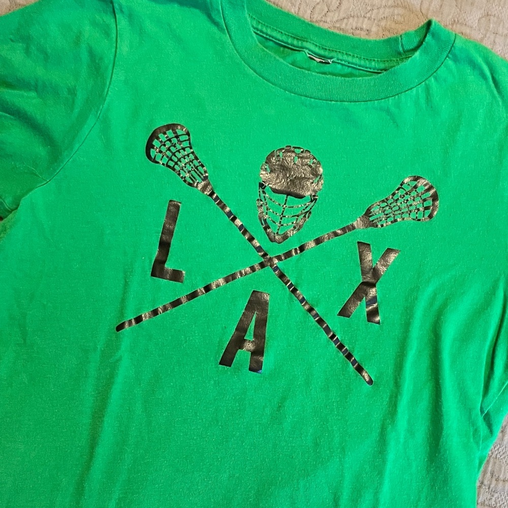 Green Lacrosse Kids Shirt